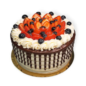 tort owocowy-bezowy