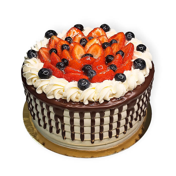 tort owocowy-bezowy