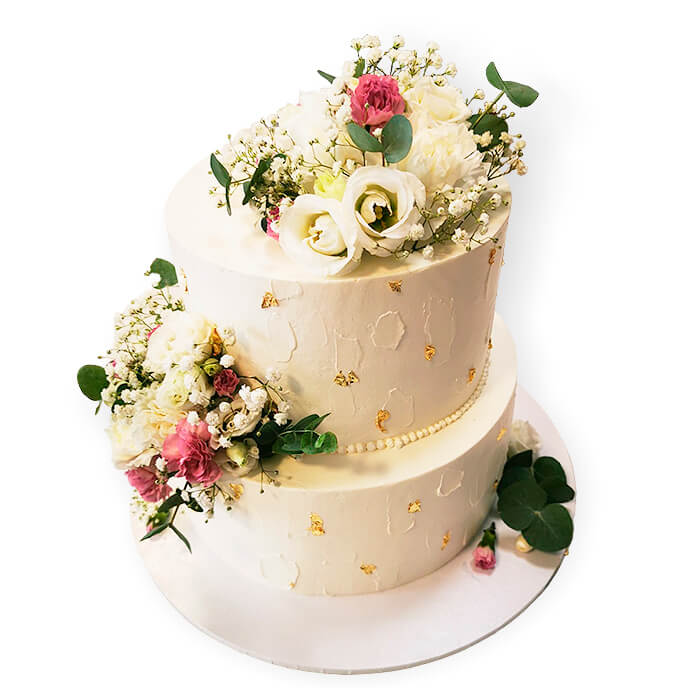 tort kwiatowy elegancki